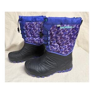 Merrell Snow Quest Waterproof Kid Boots Girls US 6 Purple Insulated -40° Winter